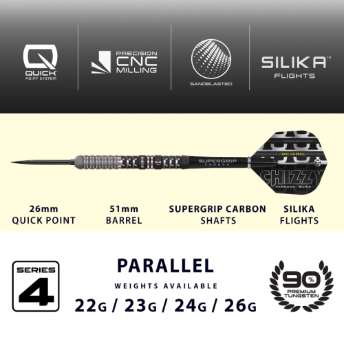 Harrows CHIZZY Series 4 Steeldart-Set 22 oder 24 Gramm
